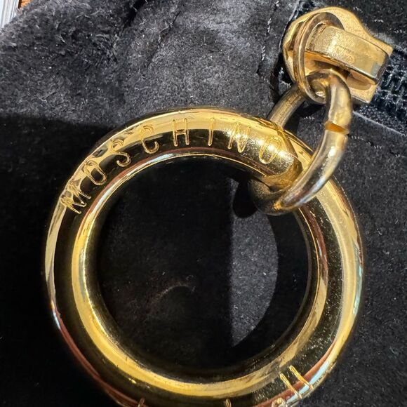 Vintage Moschino Black Suede & Gold Studded Clutch Bag - Picture 9 of 11